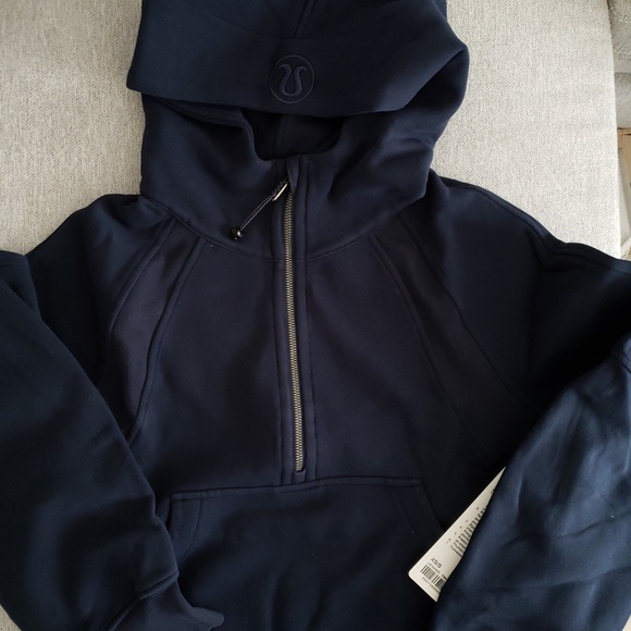 NWT Tag Lululemon Scuba Oversized Half-Zip 1/2 Zip Hoodie - XS/S True Navy Blue - Picture 2 of 9
